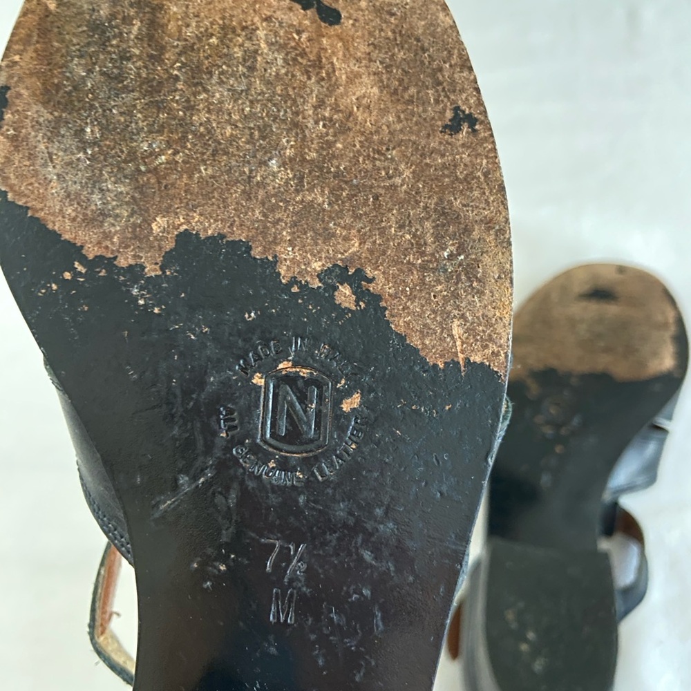 Vintage Nordstrom Black Women's Sandals - Picture 6 of 10